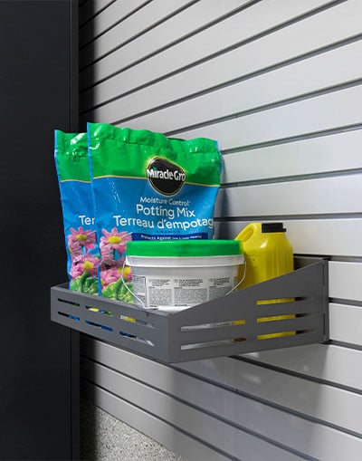 LINEA Large Metal Floating Tray by Garage Living