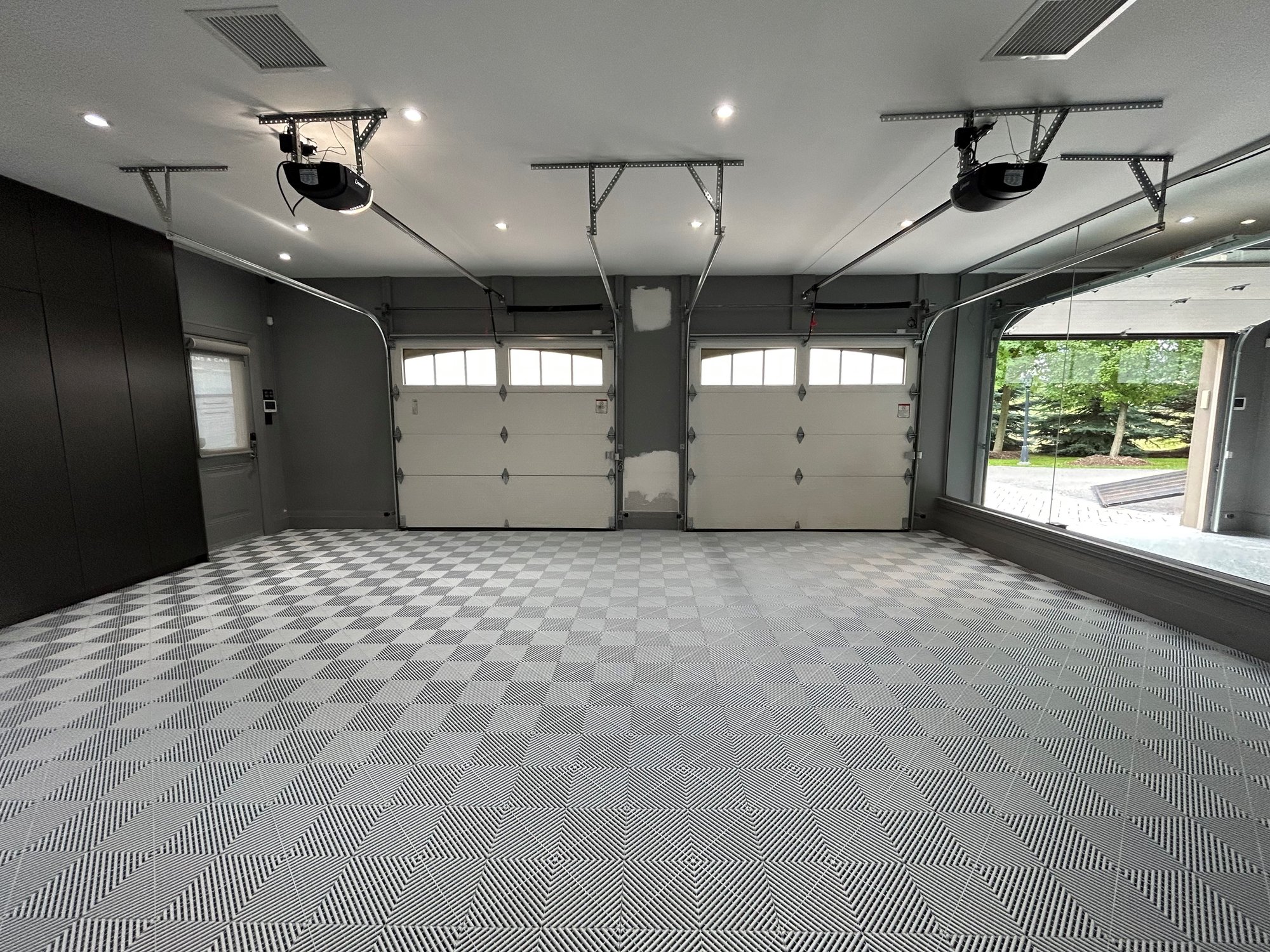 garage floor tiles and garage transformation - Garage Living