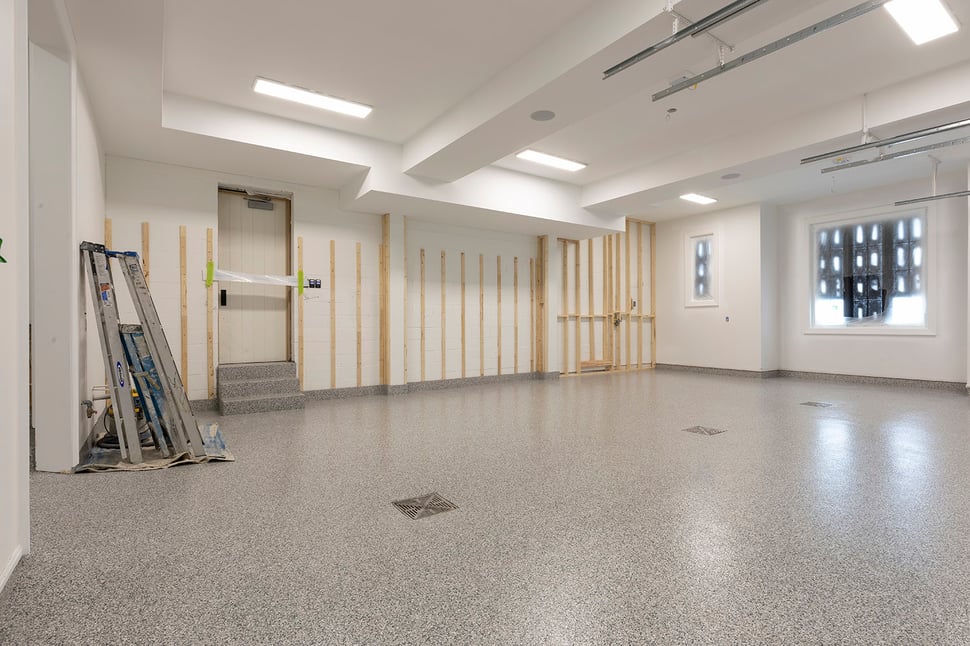 sports equipment storage before garage