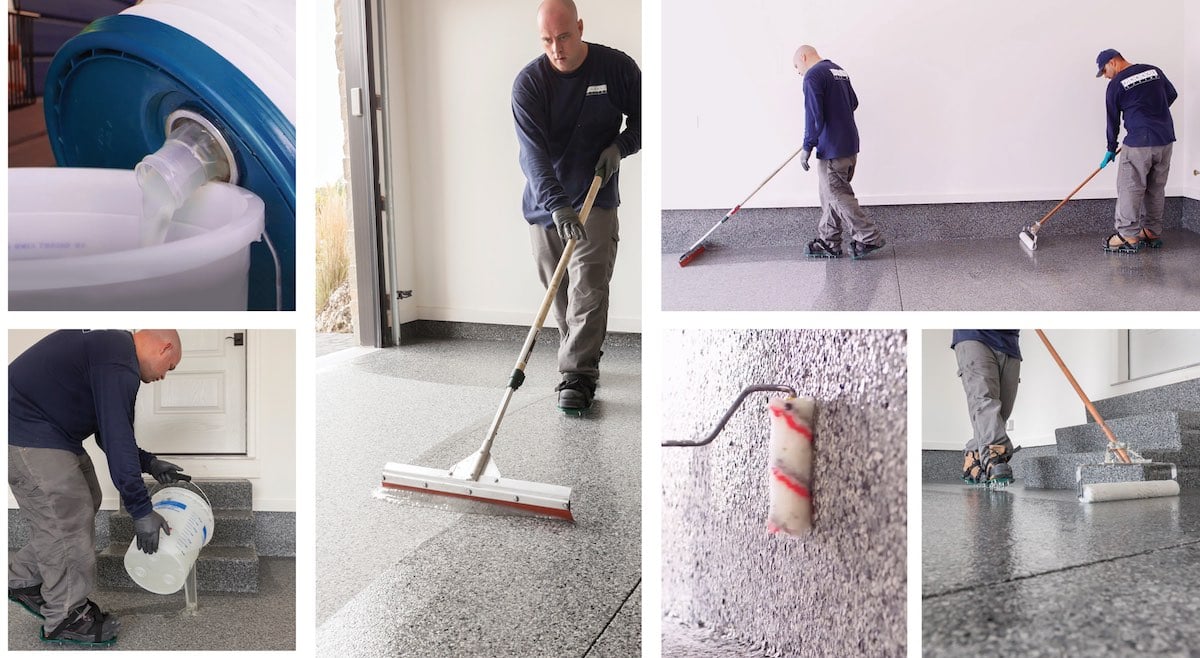 garage floor coating in the winter application