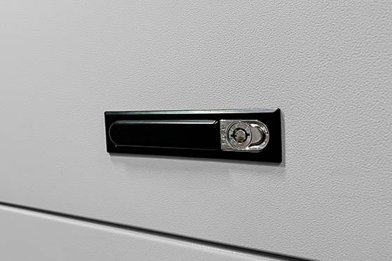 Durable powder coat finish with lockable door. - The Parking Locker by Garage Living