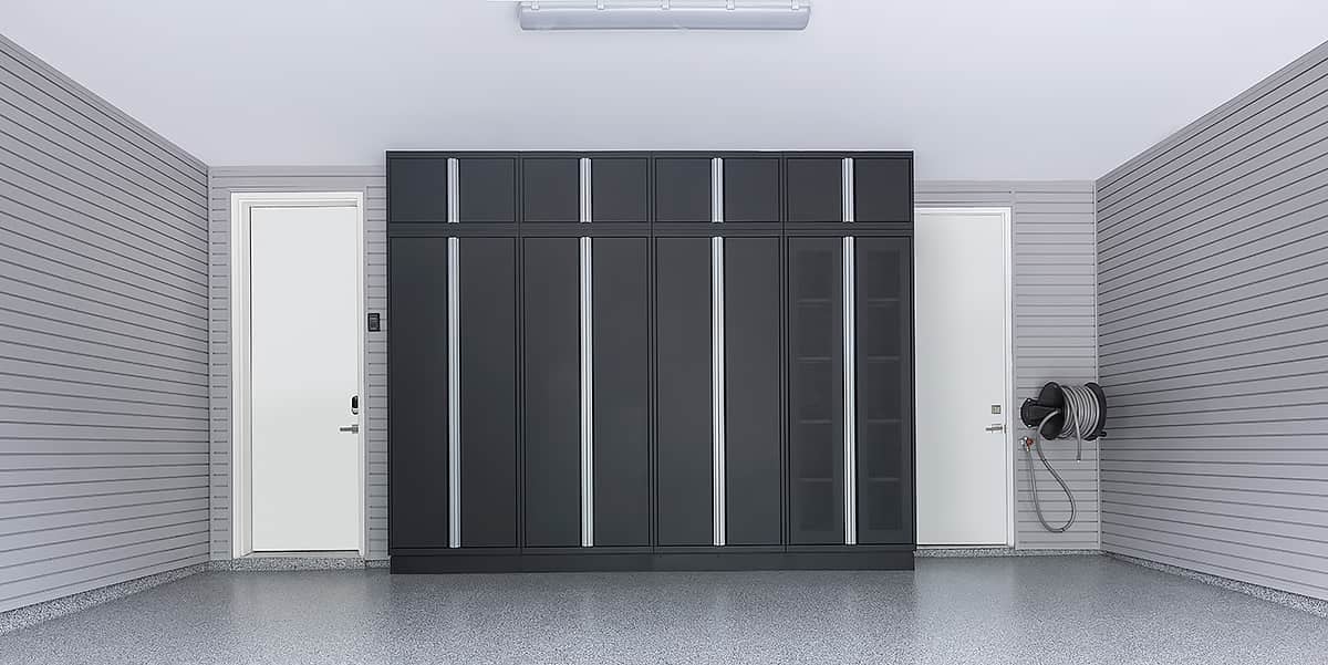 minimalist garage after makeover