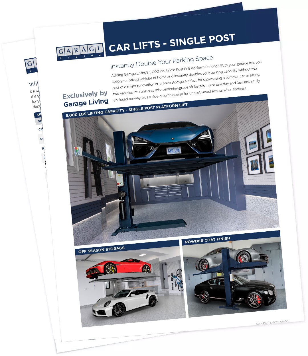 single post car lift - Garage Living (pdf thumbnail)