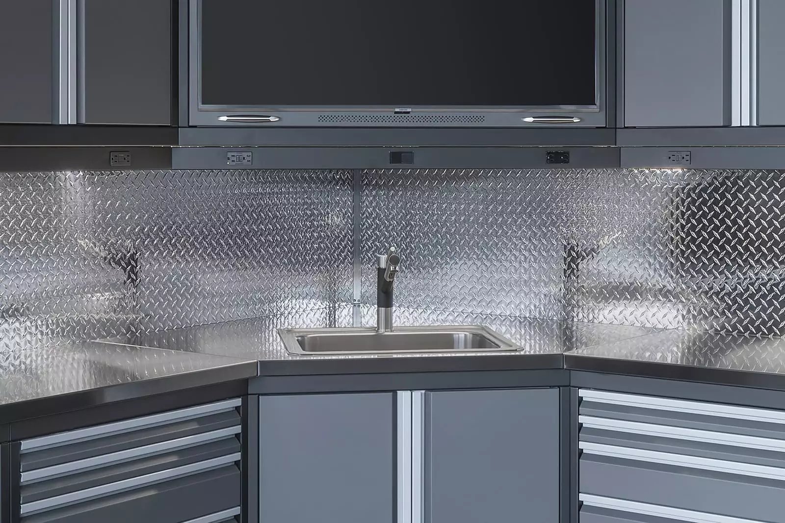  Custom Steel cabinetry - garage living