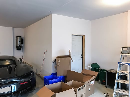 Garage transformation before Garage Living