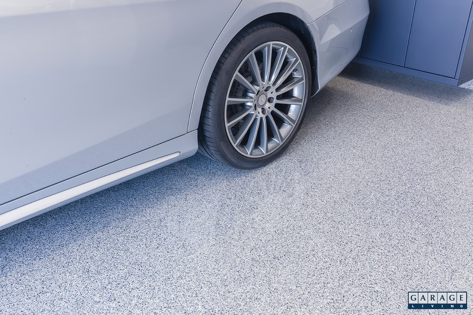 Harbor Blue and floortex floor coating- Garage Living