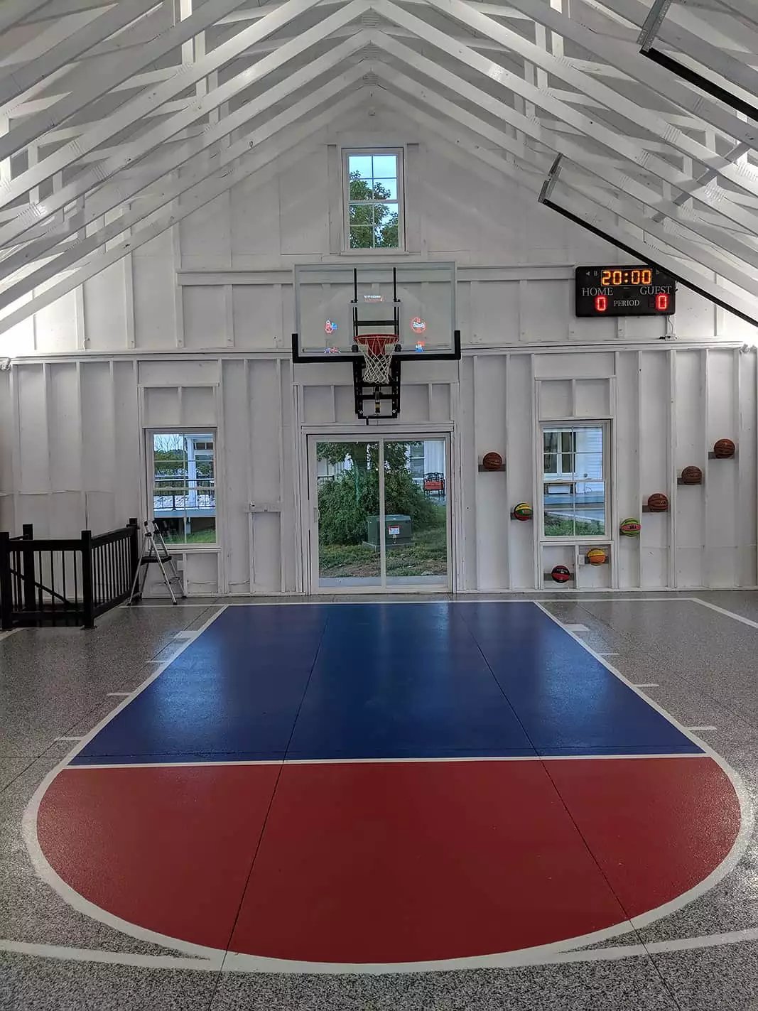 basketball court garage floor - The Fitness Room Garage - Garage Living