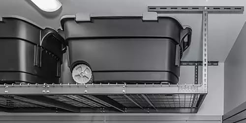 Garage overhead storage racks